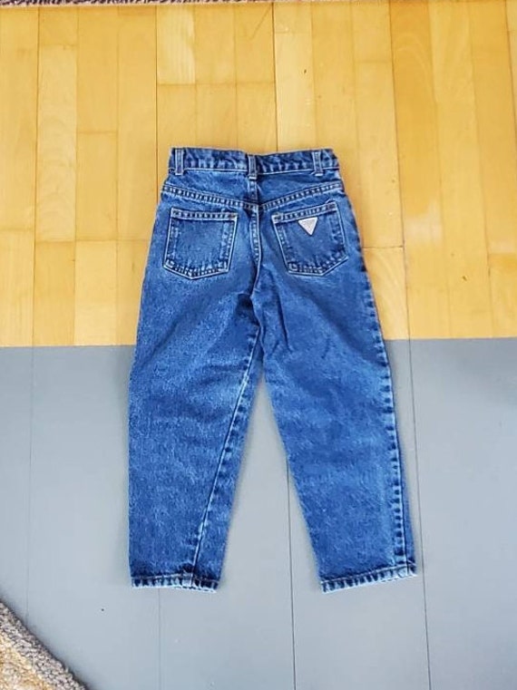 Girl's Guess jeans size 7 torn knee high waist ta… - image 6