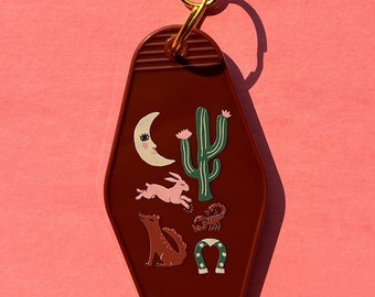 Desert Luck Motel Keychain, Cowgirl Keychain, Western Keychain, Lucky Keychain, Arizona Keychain, Cowgirl Gifts