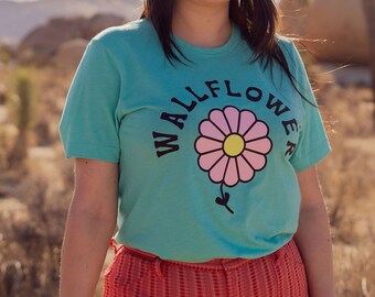 The Wallflower Tee, Retro Graphic Tee, Introvert Shirt, Introvert Tshirt, Introvert Gift, Millennial Shirt