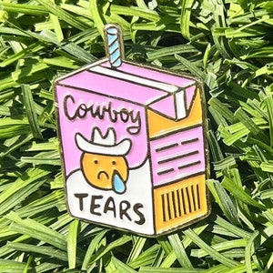 Cowboy Tears Gold Enamel Pin, Cowgirl Enamel Pin, Enamel Pin Funny, Gifts for Cowgirls, Enamel Pin Cute, Aesthetic Pins, Yallternative