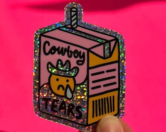 Glittersticker cowboytranen, vinylsticker cowgirl yallternative, cowgirlcadeaus, Yeehaw Aesthetic