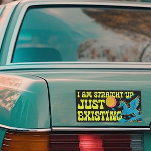 Just Existing Unicorn Bumper Sticker, Gen Z Bumper Stickers, Existential Bumper Sticker, Gen Z Gifts, Depressed Sticker