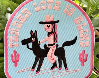 Tender Love Is Blind Patch, Cowgirl Patches, Cute Embroidered Patch, Cowgirl Gifts, Western Gifts