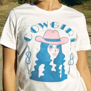Retro Cowgirl Graphic Tee: Dollycore Rodeo T-Shirt
