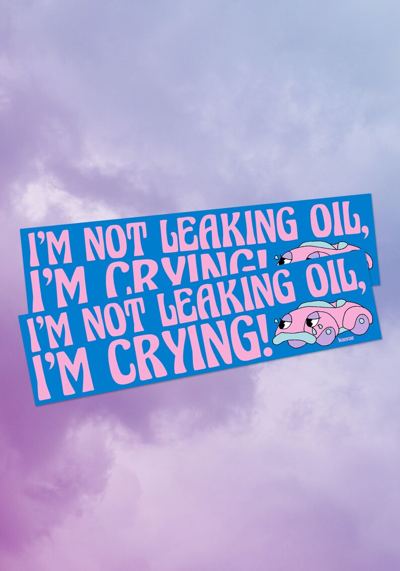 Buy Crying Coupe Bumper Sticker Gen Z Bumper Stickers Gen Z Online in