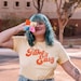 Take it Easy Tee / womens graphic tees / 70s 60s vintage style retro seventies t shirt / shirts with sayings tee 