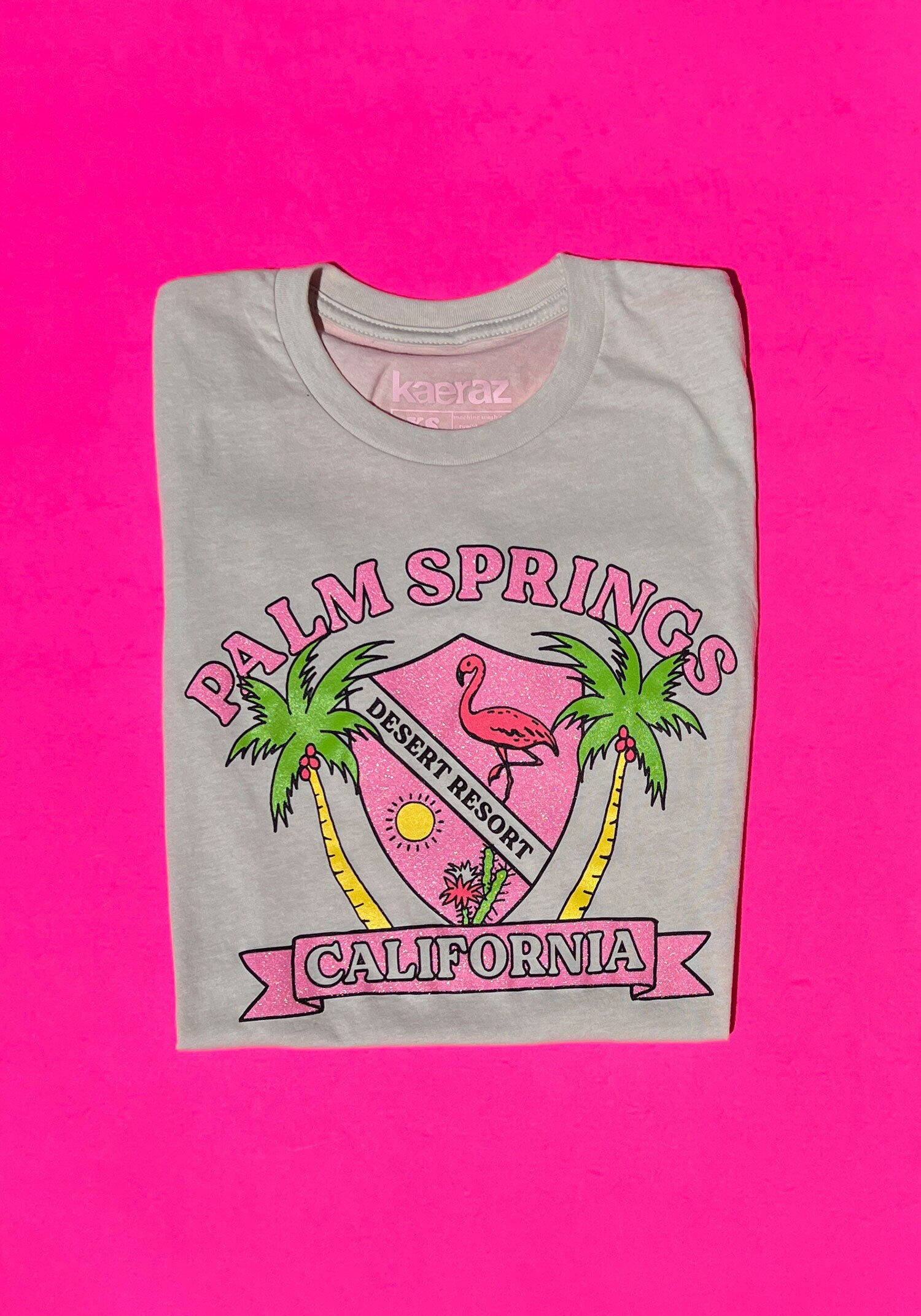 Palm Springs Glitter Tee Palm Springs Shirts Palm Springs - Etsy