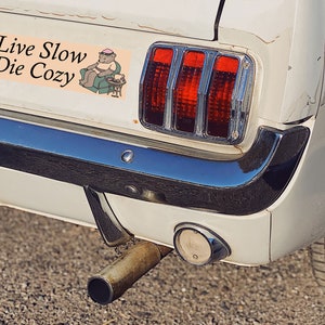 Live Slow Die Cozy Bumper Sticker, Gen Z Bumper Stickers, Gen Z Sticker, Cozy Stickers, Bumper Stickers Funny image 4