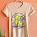 Neon Moon Cream Tee / womens graphic tees / vintage style retro 70s t shirt / cactus western shirt / southwest cowgirl country music t-shirt 