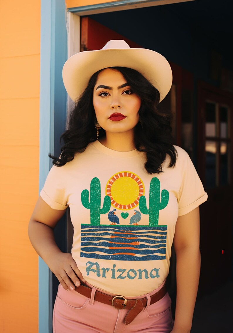 Quail Mirage Graphic Tee, Arizona Shirt, Arizona Shirt For Women, Arizona Gifts, Arizona Tshirt, Arizona Graphic Tee image 2