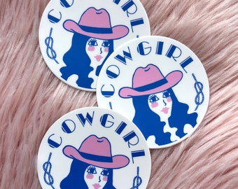 Cowgirl Dollie Sticker, Western Stickers, Cowgirl Stickers, Gifts for Cowgirls, Retro Cowgirl