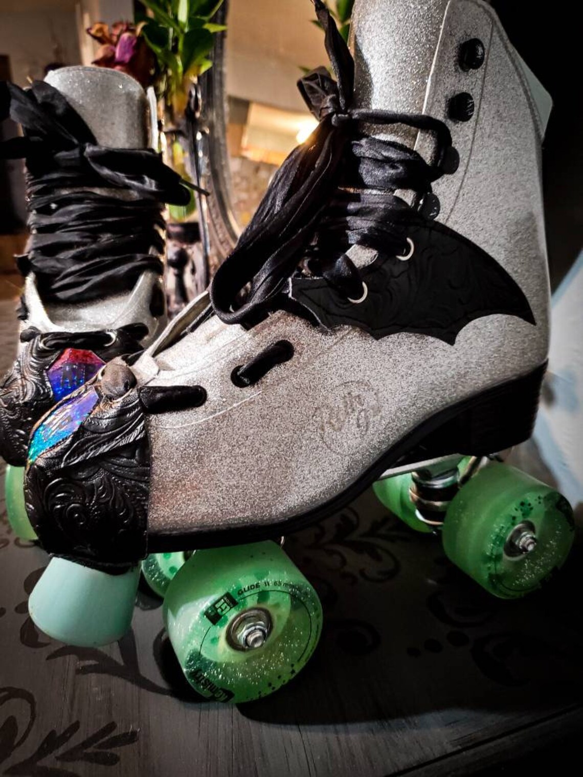 Roller skate lace accessory Bat wings Etsy