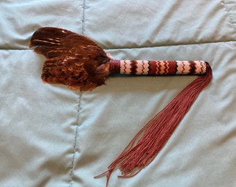 Grouse Wing Peyote Stick - Handcrafted Peyote Sticks - MtManCreations