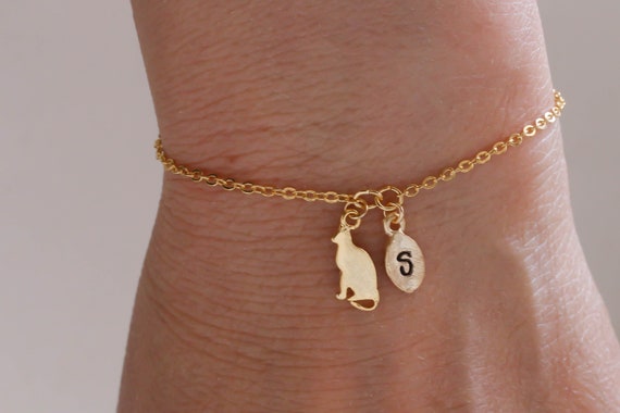 Cat Classic Gigi White bracelet, Yellow Gold, 6.7