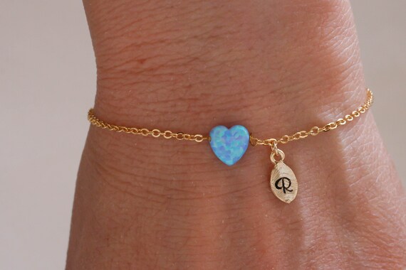 Opal heart bracelet sale