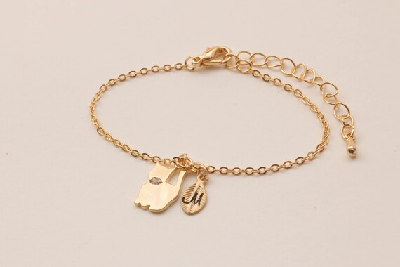 Buy Gold Cat Bracelet. Cat Necklace. Cat Jewelry. Personalized