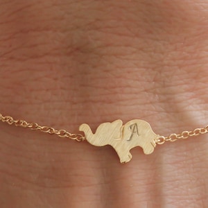 elephant bracelet. elephant jewelry. custom bracelet. personalized jewelry. handstamp initial bracelet.gold filled bracelet.