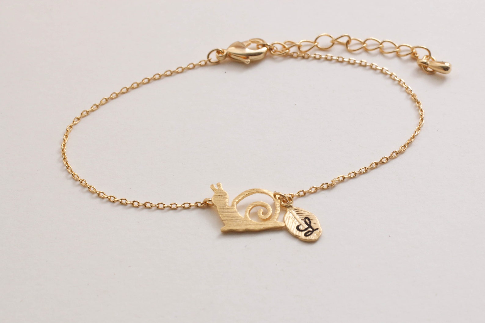 Gold Snail Bracelet. Snail Necklace. Snail Jewelry. Etsy