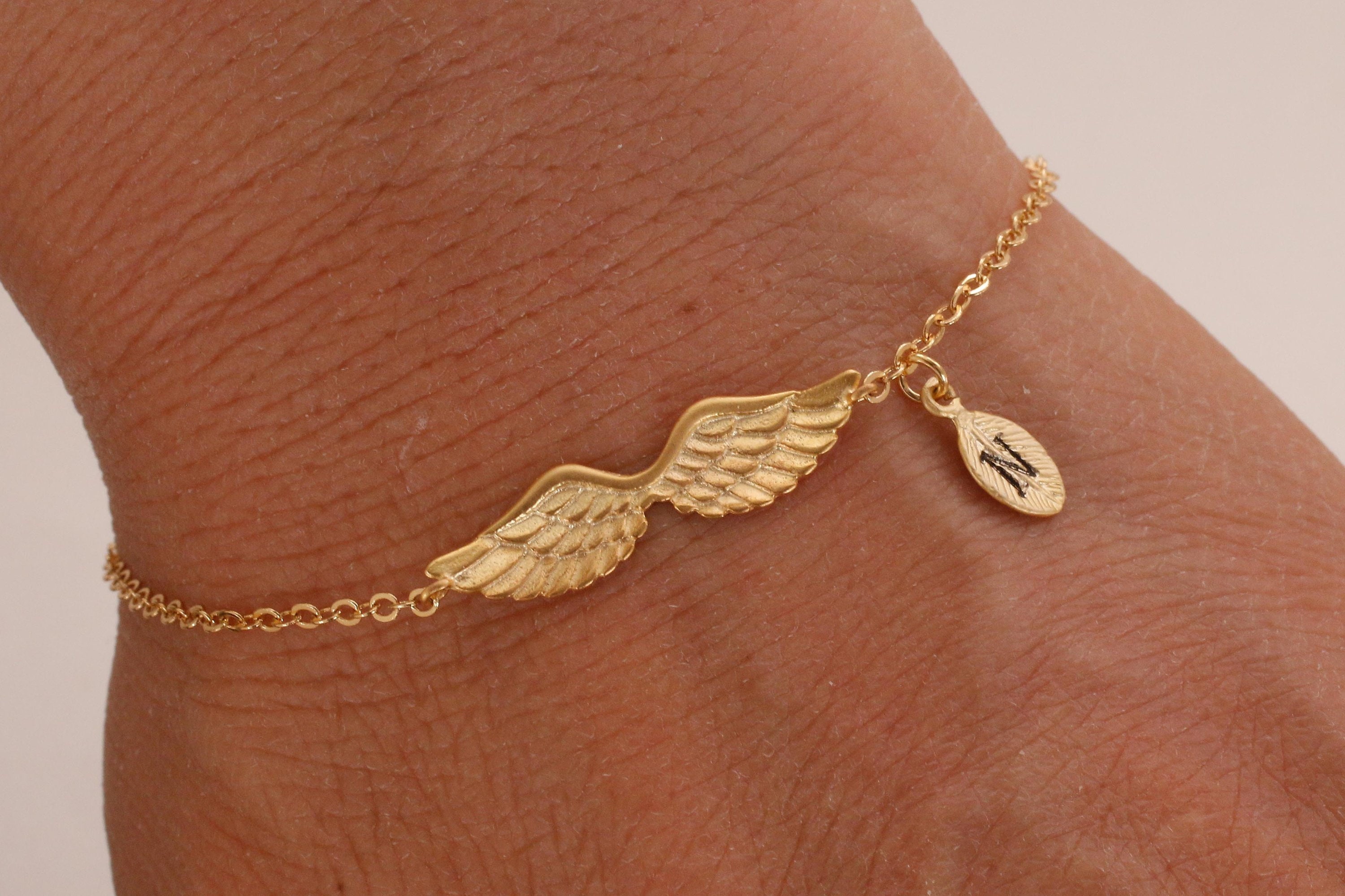 Wing bracelet. wing jewelry. custom bracelet. personalized Etsy