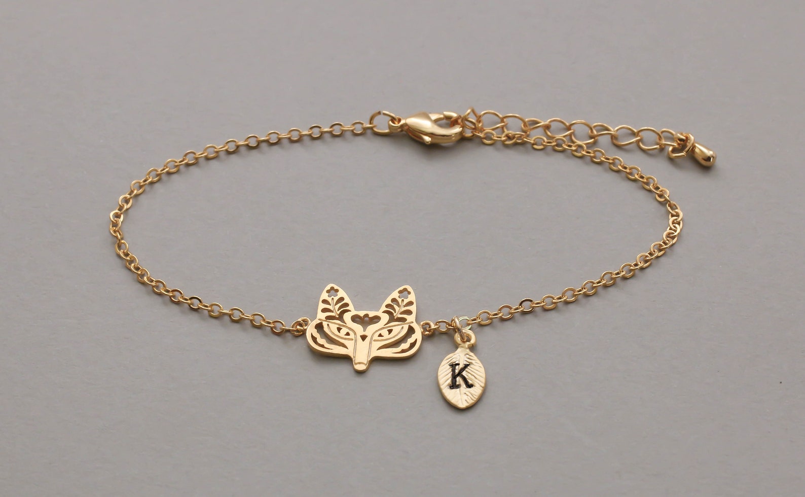 Fox bracelet. fox jewelry. custom bracelet. personalized Etsy