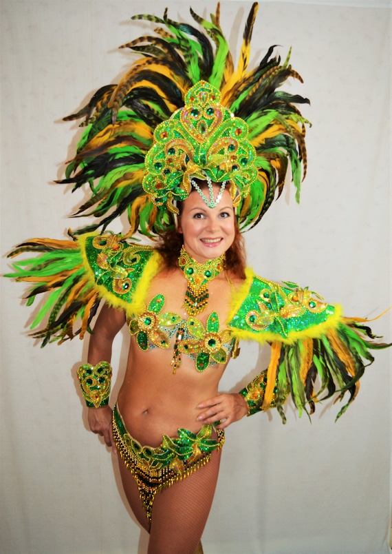 Braziliaanse Groene Rio carnaval SAMBA dans KOSTUUM bikini / - Etsy