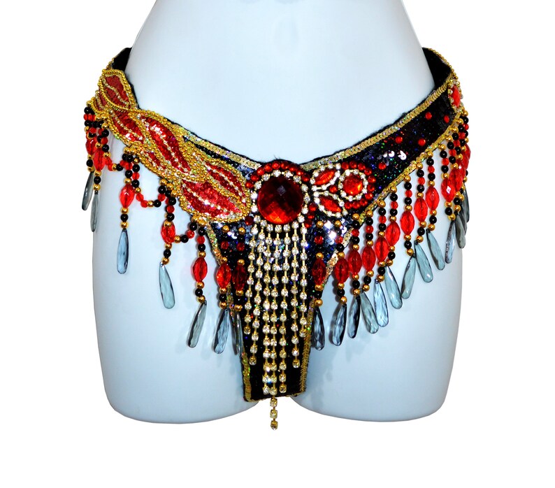 SAMBA Bra Bikini Brazilian Set/red Gold Black /belly Dance/bikini