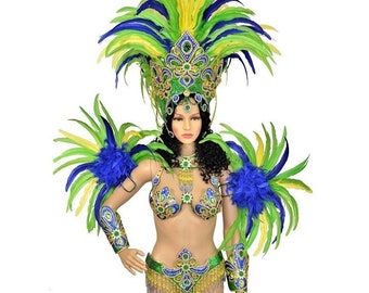 ブラジル国旗カラー リオのカーニバル サンバダンス