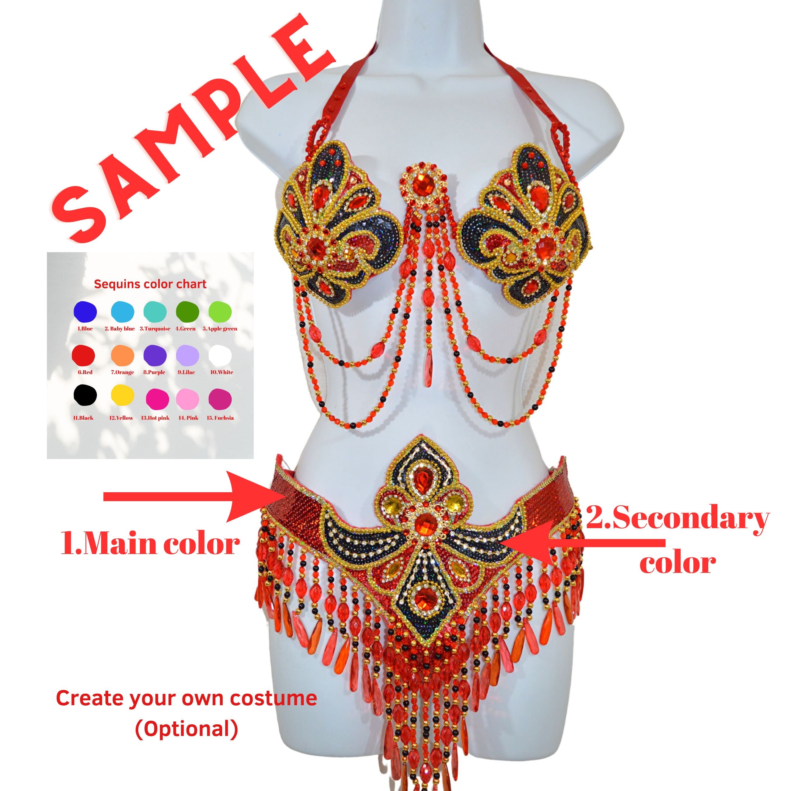 サンバ ブラジル 赤/黒 カーニバル サンバ キャバレー ダンス Lux