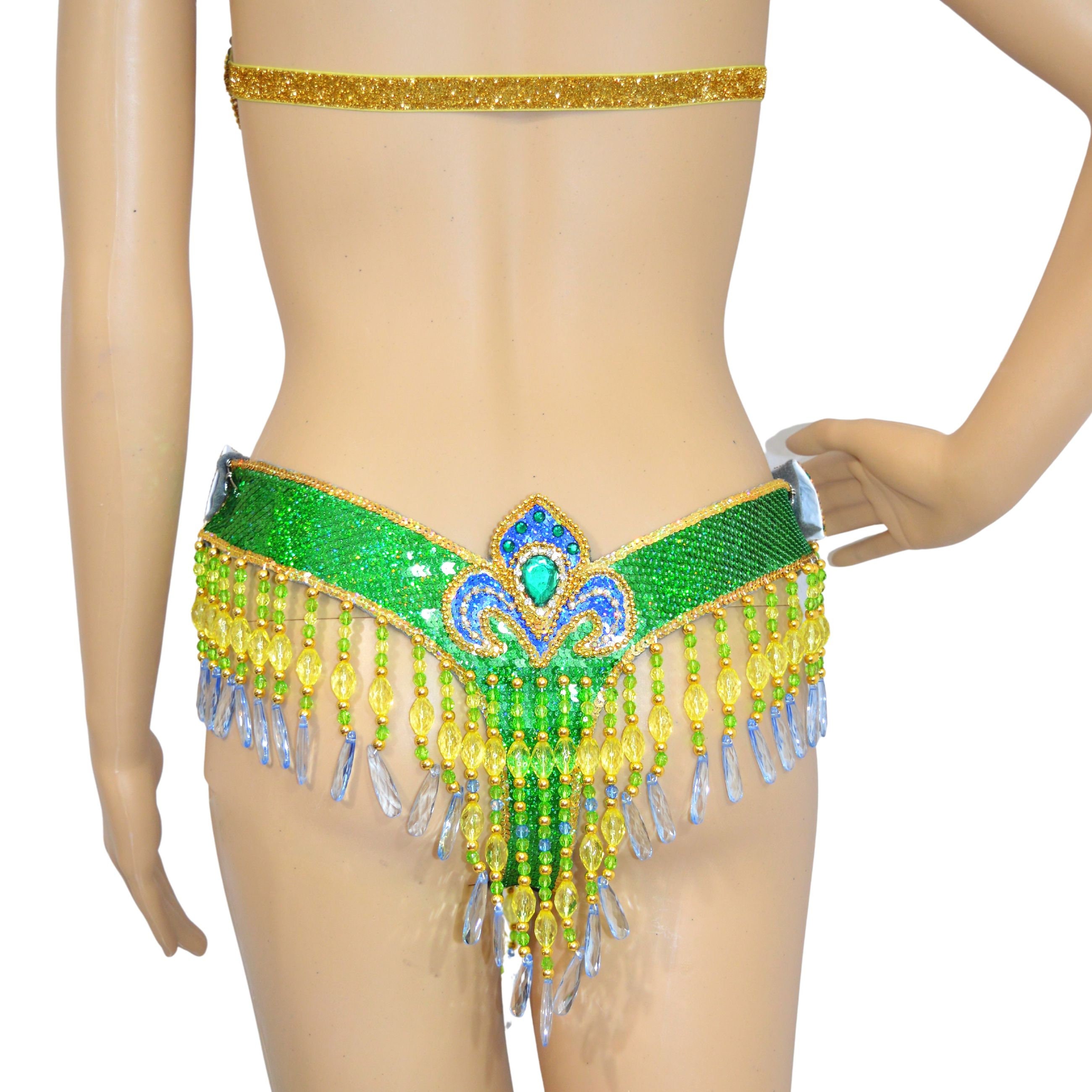 サンバ衣装 イエローとグリーン ブラジル サンバ衣装（ブラジルカラー