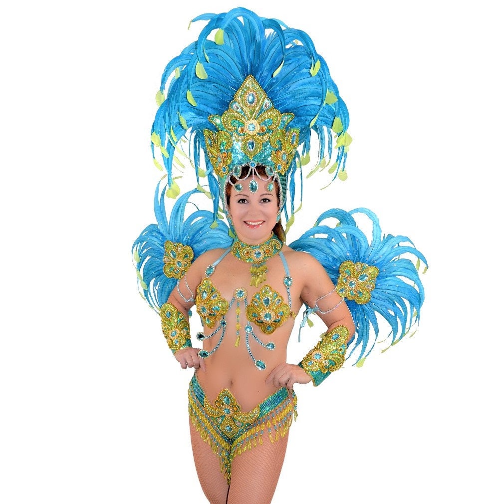 Samba Brazilian Turquoise Rio carnival SAMBA dance Lux COSTUME - Etsy 日本