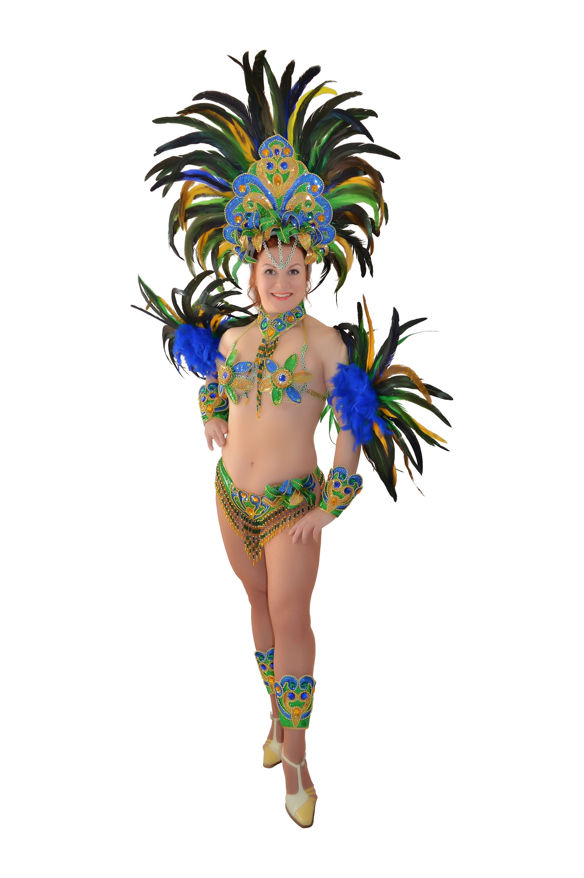 Samba COSTUME Bikini Bra/show Girl/ Brazilian Flag Colours Rio - Etsy