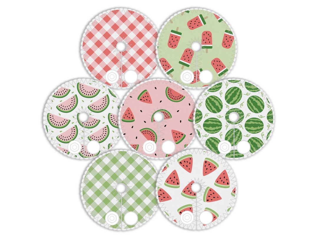 Watermelon Button Mat Watermelon Feeding Tube Pads | AMT Button Pads | Mic-key Button Pads - Etsy