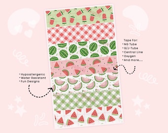 Cinta adhesiva para sonda nasogástrica de sandía, cinta médica para sondas de alimentación, catéteres de oxígeno y vías centrales.