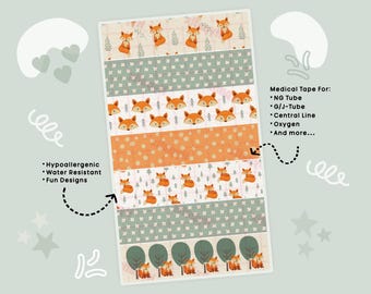 Cinta adhesiva Foxes para sonda nasogástrica, cinta médica para sondas de alimentación, catéteres de oxígeno y vías centrales.