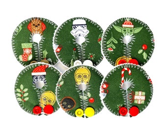 6 Christmas Feeding tube pads | G-tube pads | Mic-Key Button pads
