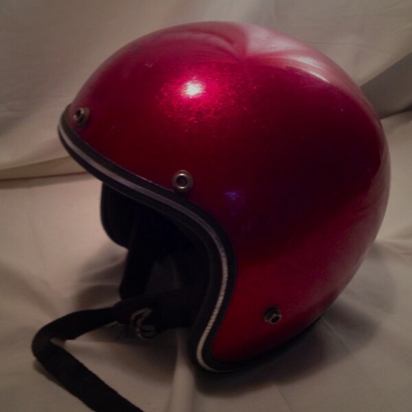 Red Glitter Motorcycle Helmet