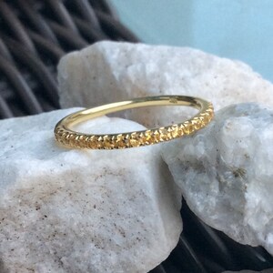 Citrin Halb Eternity Ring / 1.8 MM Citrin Pave halbe Eternity Band / Citrin Hochzeit Band Wache / Citrin Pave Stapeln November Geburtstag Ring
