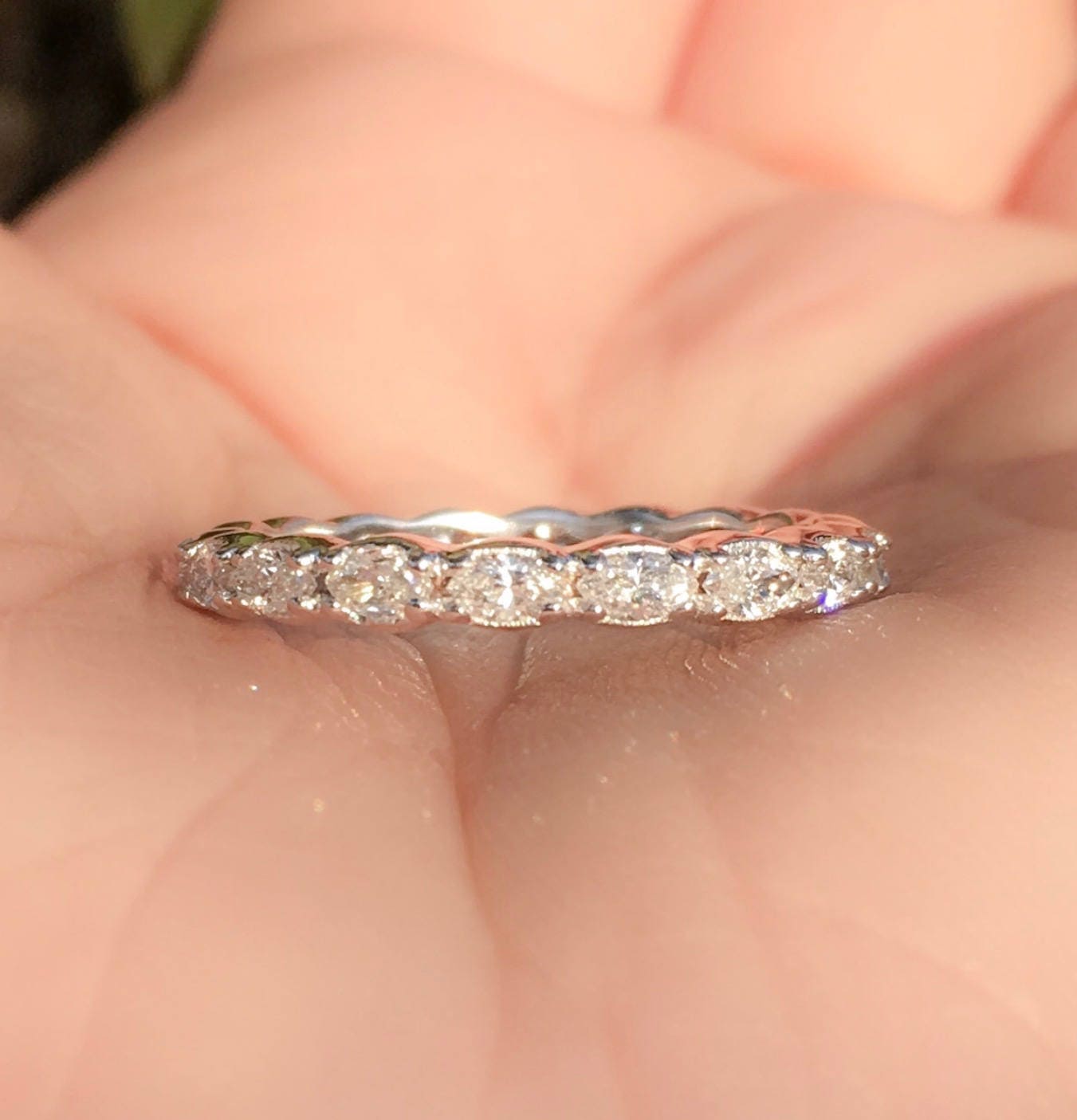 Diamond Anniversary Ring 1/2 ct tw Marquise-cut 14K White Gold | Kay