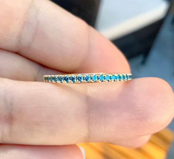 Blue diamond infinity ring deals