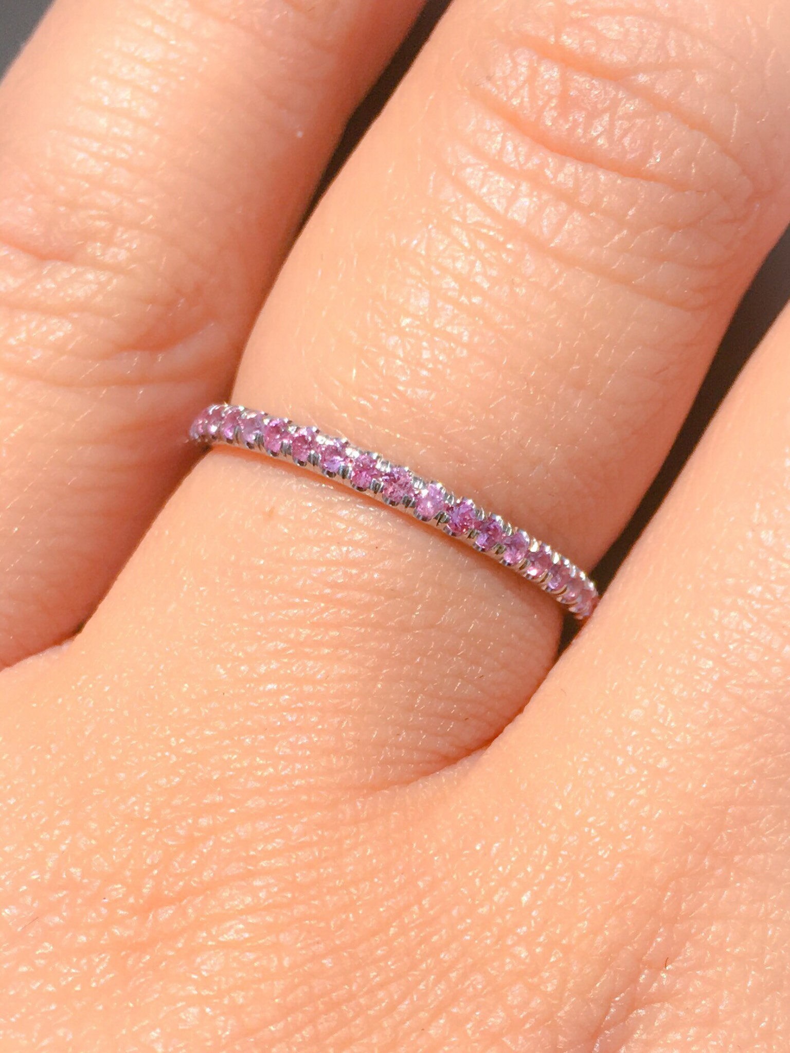 Pink sapphire infinity best sale ring