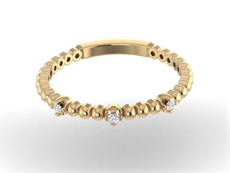 Delicate Bubble Ring with Lab Grown Diamonds