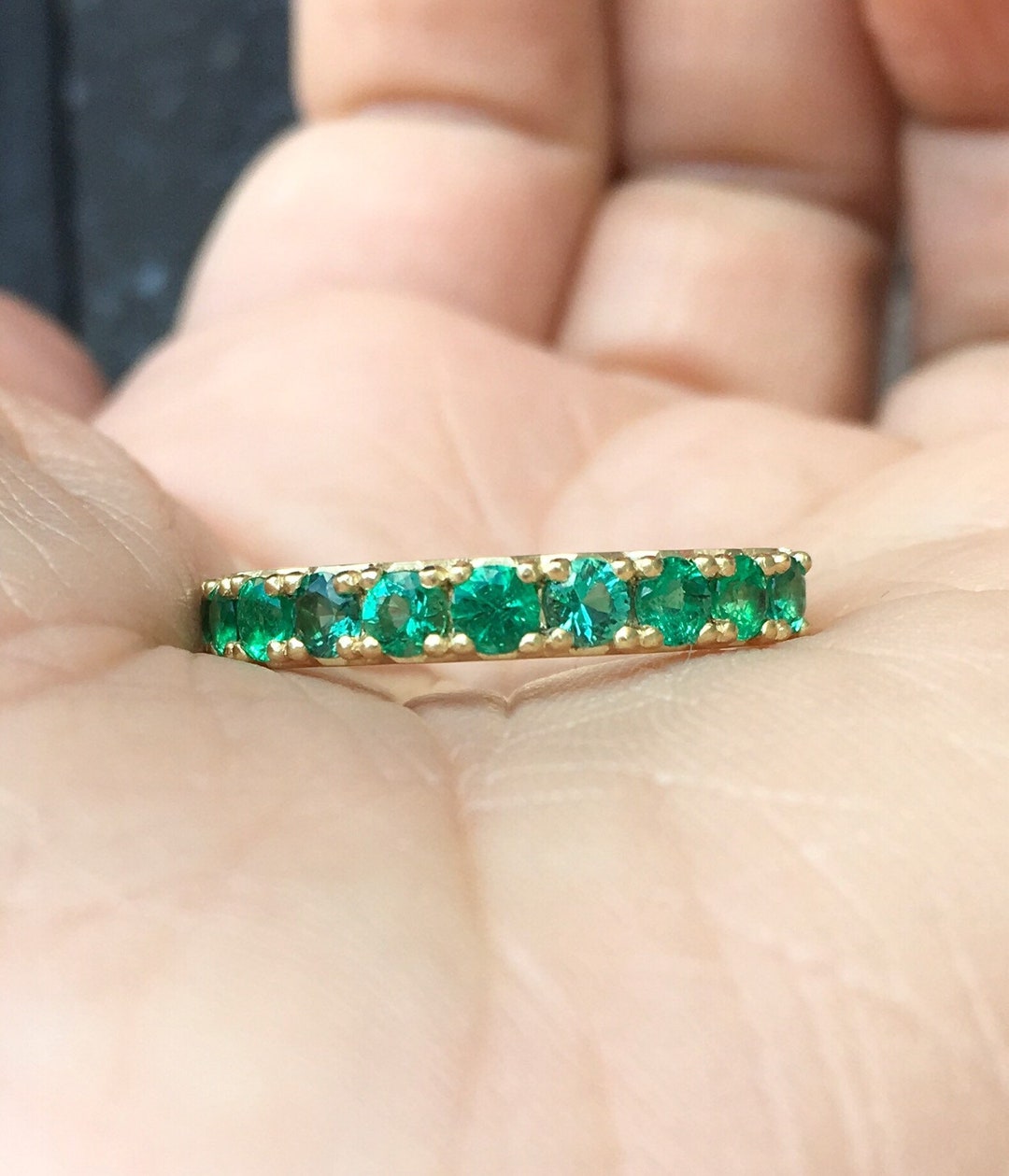 EU VINTAGE EMERALD DESIGN CABLE DESIGN MIX KNIT/ヨーロッパ