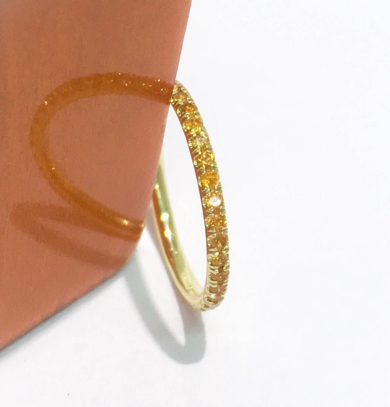 citrine eternity band