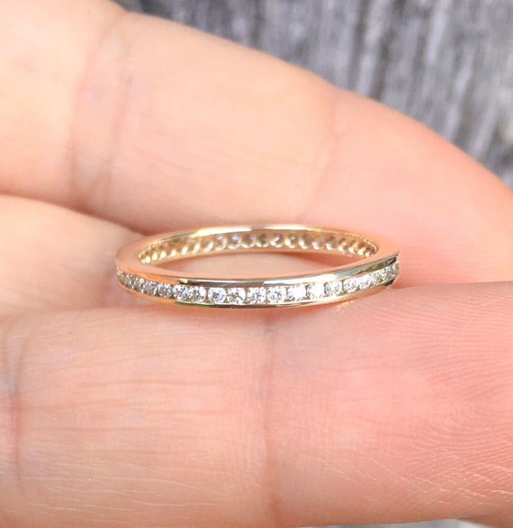 Diamond Eternity Ring Rose Gold / 6.5