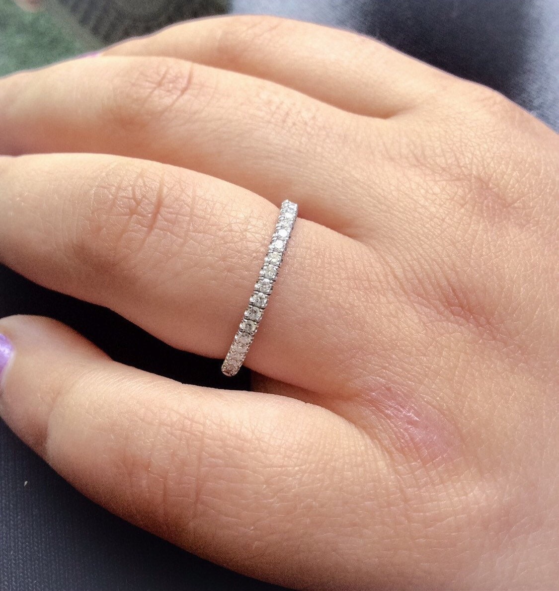 White sapphire eternity ring online