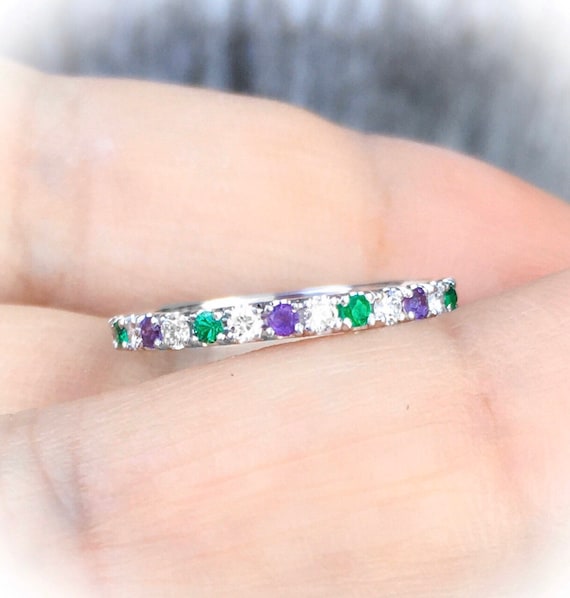 Amethyst & Emerald Ring | Made In Earth Australia