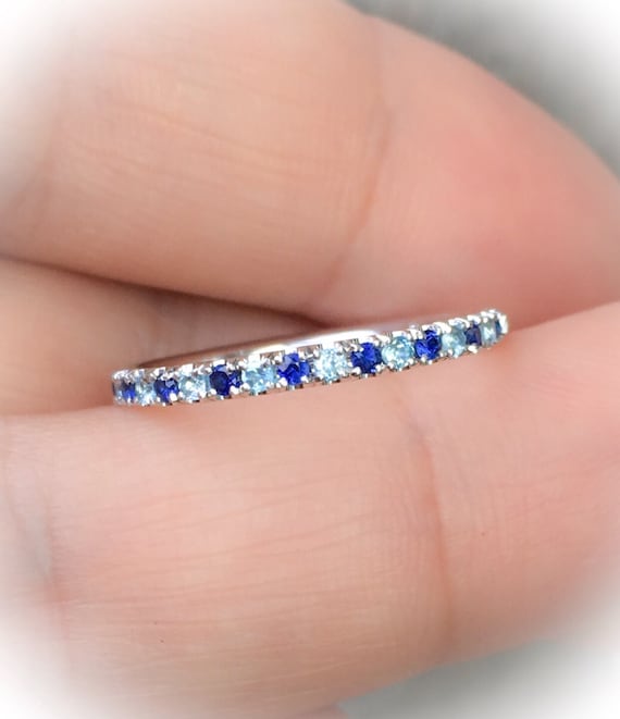 Blue sapphire and hotsell blue topaz ring