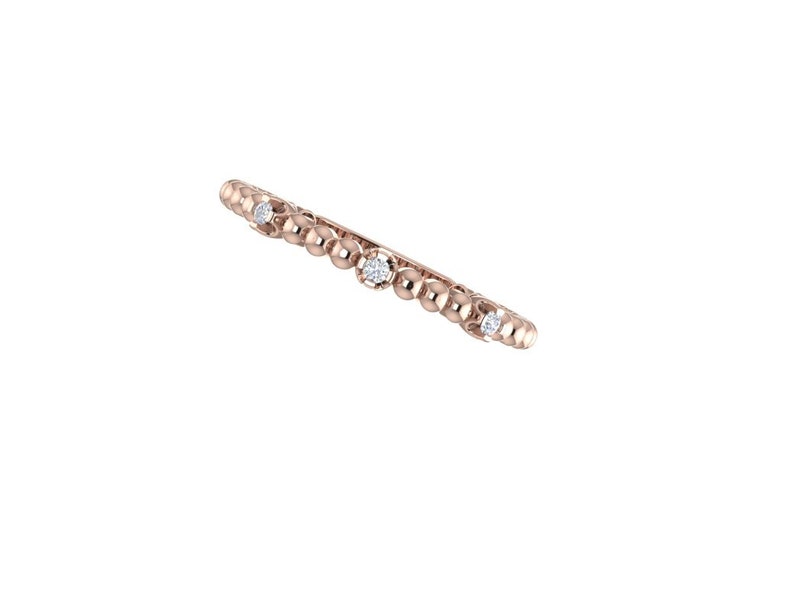 Delicate Bubble Ring with Lab Grown Diamonds