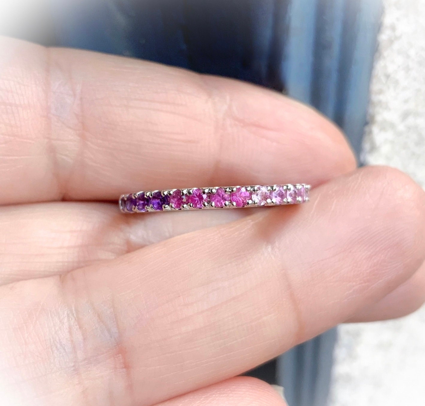 Pink ombre ring sale