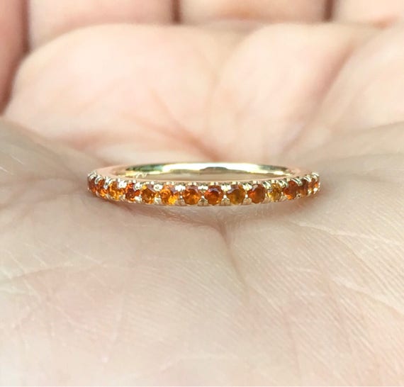 citrine eternity band